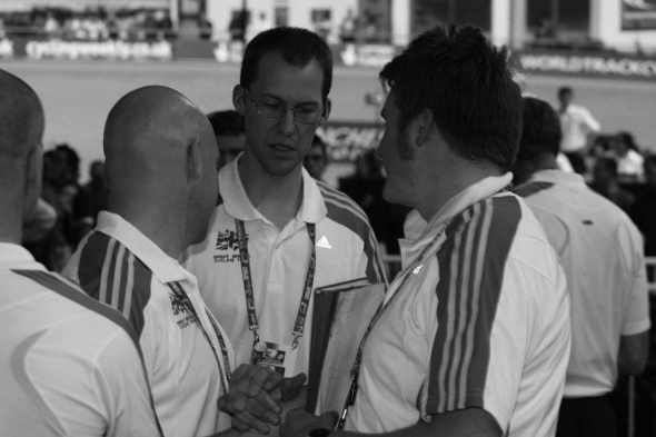 Velodrome interior, observed from the stands